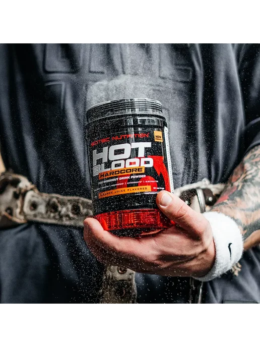 Scitec Nutrition Предтренировочный комплекс Hot Blood HARDCORE лимонад 375г, 375 г, фото 2