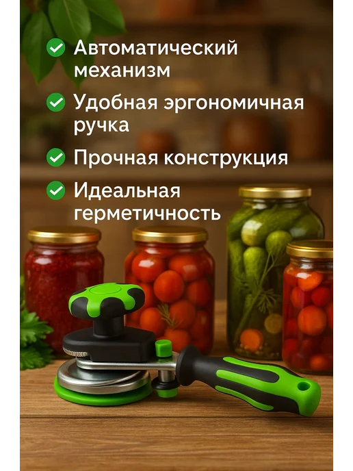 ААА11 Закаточная машинка для банок с ручкой укупориватель крышек, черный, фото 3