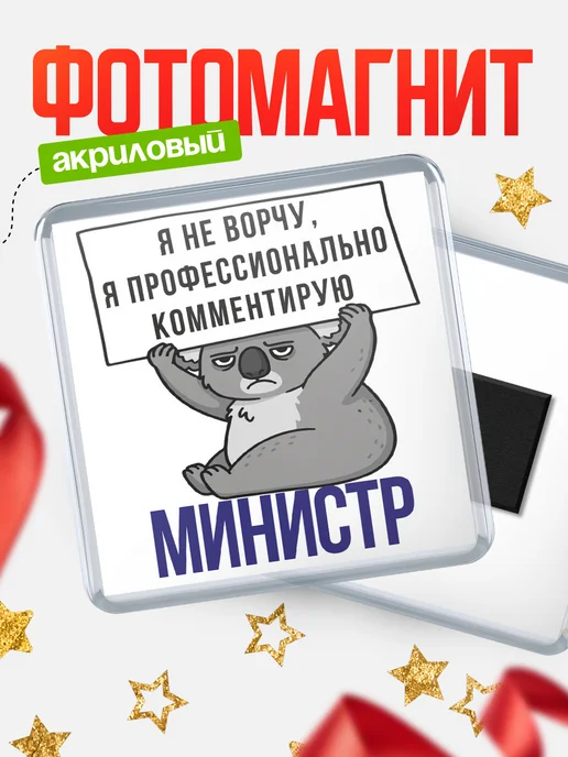 КлассныеШтучки Магнит министр я не ворчу, я профессионально комментирую!, вариант