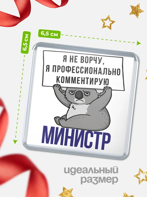 КлассныеШтучки Магнит министр я не ворчу, я профессионально комментирую!, вариант, фото 2