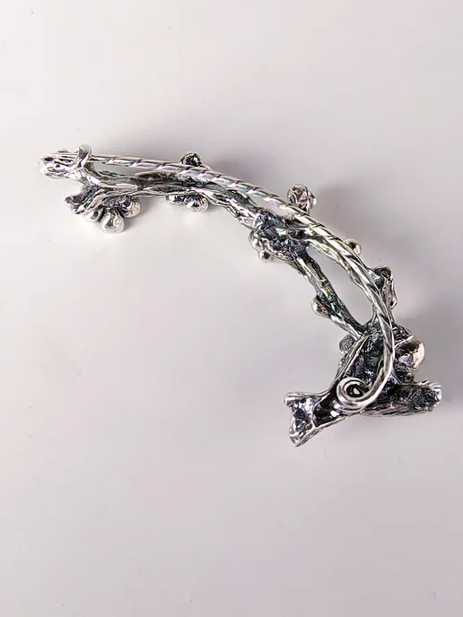 Alcedo Jewelry Ювелирная брошь Сакура Серебро 925, серебристый, фото 5