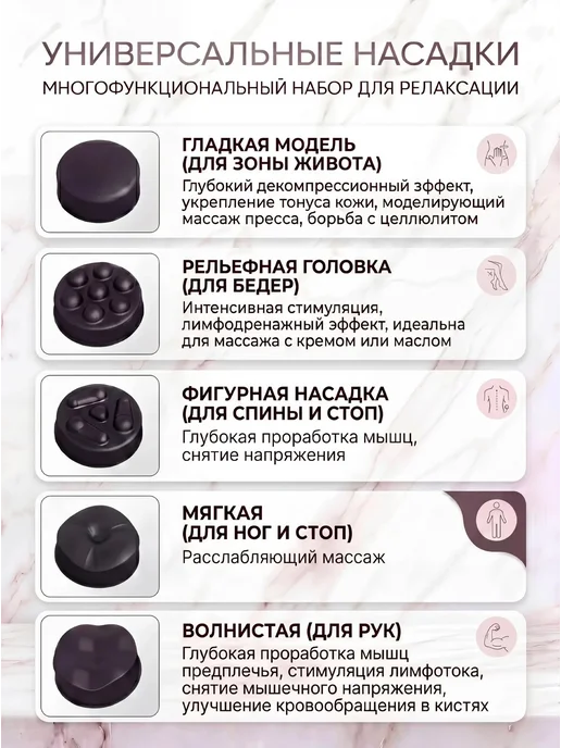 Сила Прикосновения Массажер для тела и спины антицеллюлитный для похудения, черный, фото 7