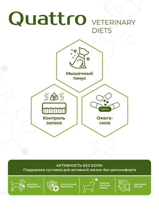 Сухой корм QUATTRO VETERINARY DIETS Joint Mobility для собак, крупные, 12 кг, фото 2