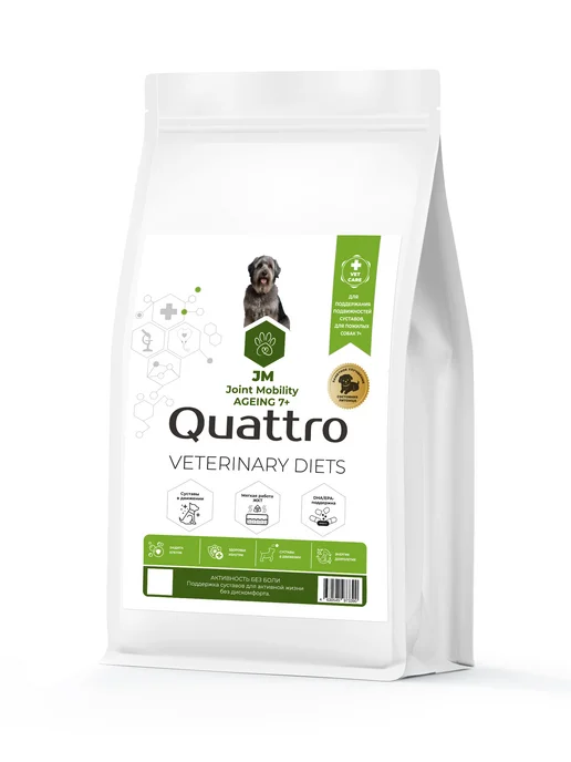 Сухой корм QUATTRO VETERINARY DIETS Joint Mobility для собак, пожилые, 12 кг