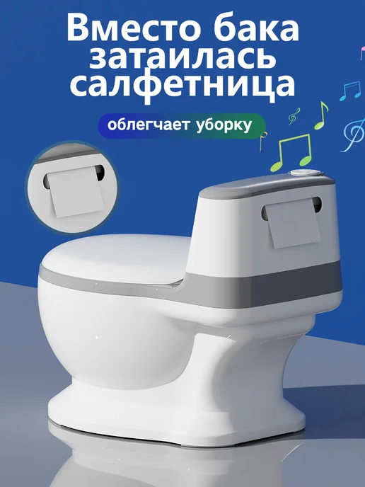 CANDY BABY Горшок детский с мягким ободком-унитаз со звуком смыва воды, вариант, фото 8