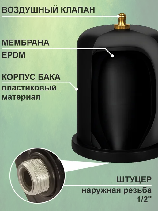 SMS Бак мембранный для отопления 2 л пластик, 2 л, фото 3