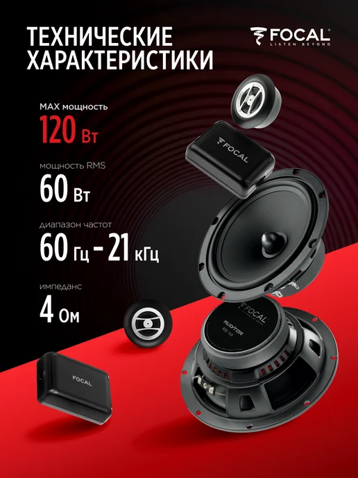Focal Колонки в машину компонентные Auditor RSE-165 16.5 см, черный, фото 3