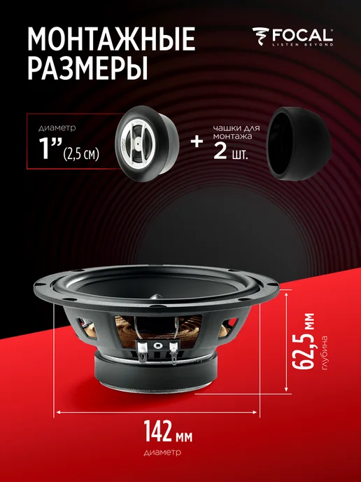 Focal Колонки в машину компонентные Auditor RSE-165 16.5 см, черный, фото 4