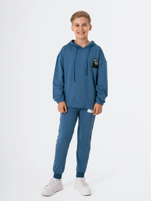 Bonito kids Костюм без начеса со штанами, синий, фото 2