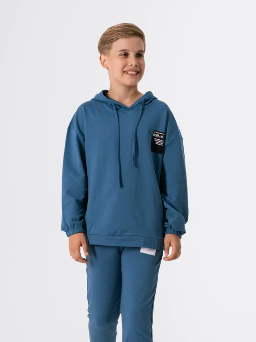 Bonito kids Костюм без начеса со штанами, синий, фото 4
