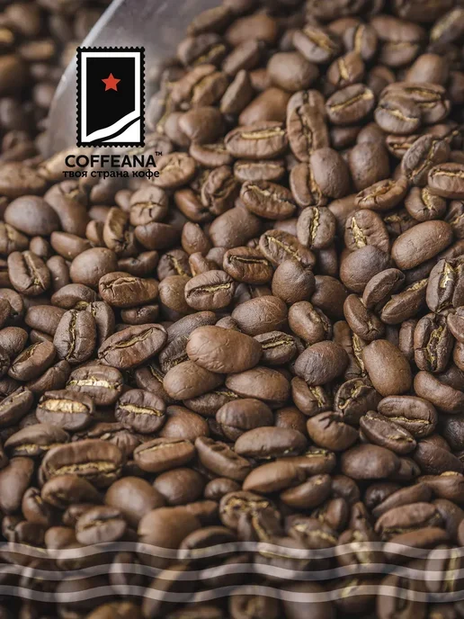 COFFEANA Кофе Индия Плантация АА в зернах 250 г, 250 г, фото 3