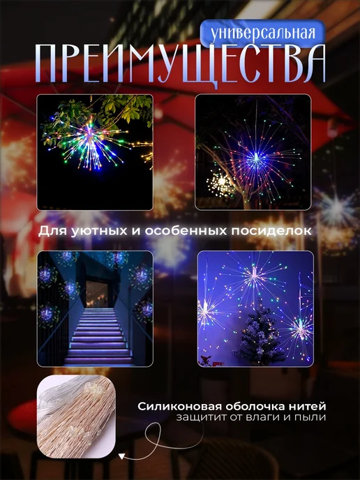 Vibe NY Гирлянда на улицу, сад и огород декор, вариант, фото 6