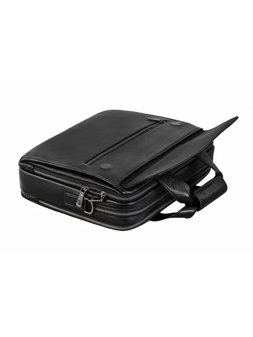 HT Портфель из натуральной кожи 3637, черный, фото 5