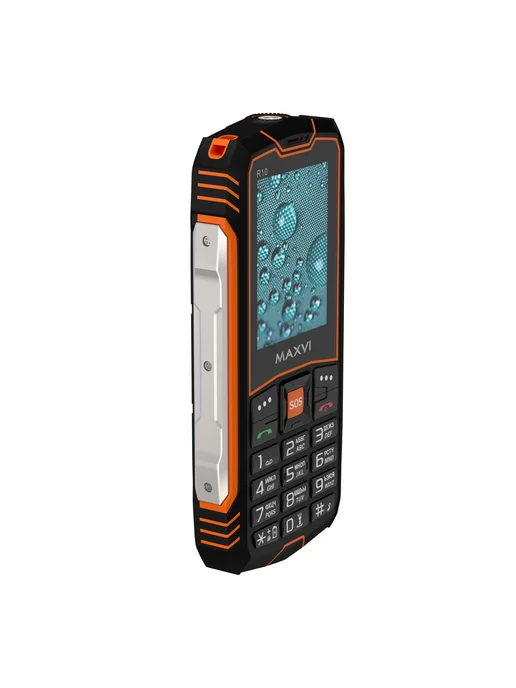 Maxvi Телефон мобильный кнопочный 2.4", TN 1800 мА*ч R10 Orange, оранжевый, фото 3