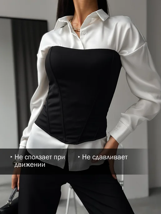 Uniola Корсет вечерний утягивающий на молнии, черный, фото 6