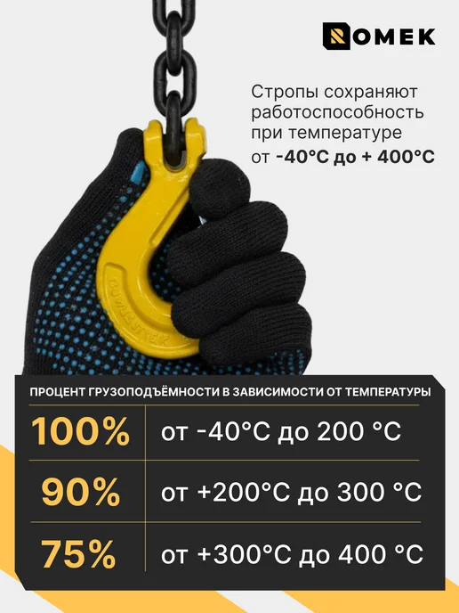 ROMEK Строп цепной с укоротителями 4СЦ 2,36 т, 1,5 м, 1,5 м, фото 7