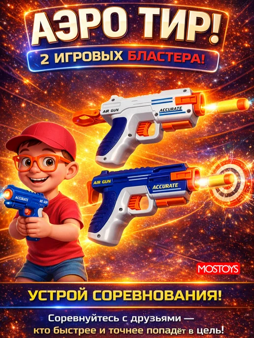 MOS TOYS Воздушный тир подвижный аэротир, черный, фото 5