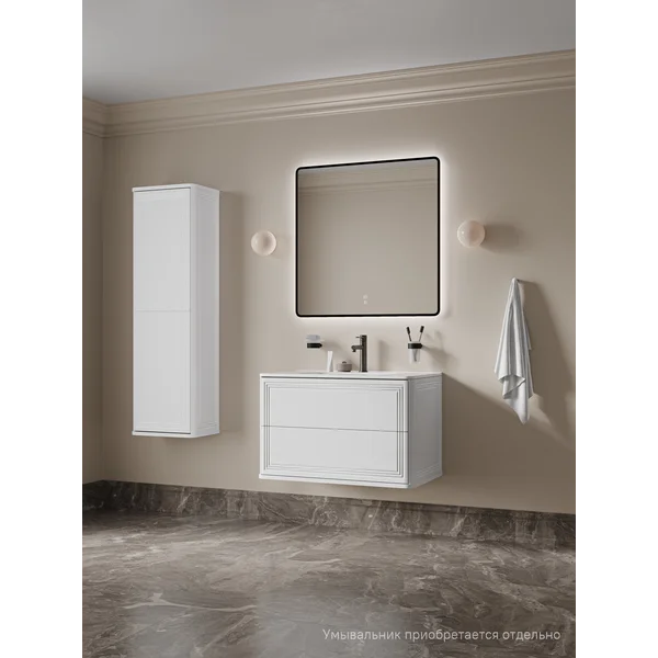 Фото товара на маркетплейсе wildberries Тумба для ванной подвесная без умывальника, 80 см