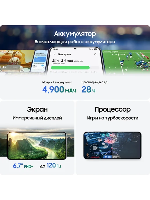 Смартфон Samsung S25 Fe 8/512 ГБ, синий, фото 5
