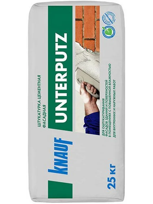 Knauf Штукатурка цементная фасадная 25кг КНАУФ Унтерпутц, 25 кг