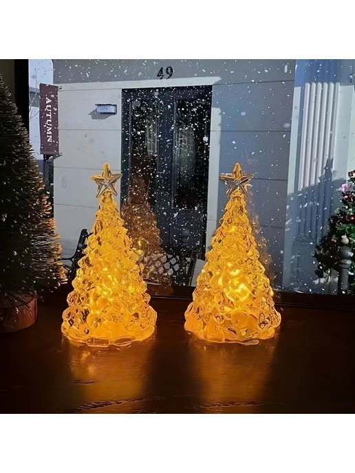 Фонарики новогодние светящиеся Елка 4 шт, 4 шт, фото 3
