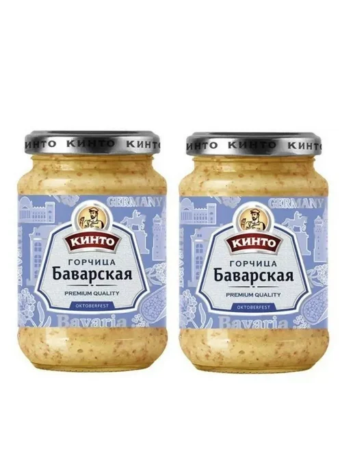 Кинто Горчица Баварская Oktoberfest, 170 мл, 2 штуки, 170 мл, 2 шт