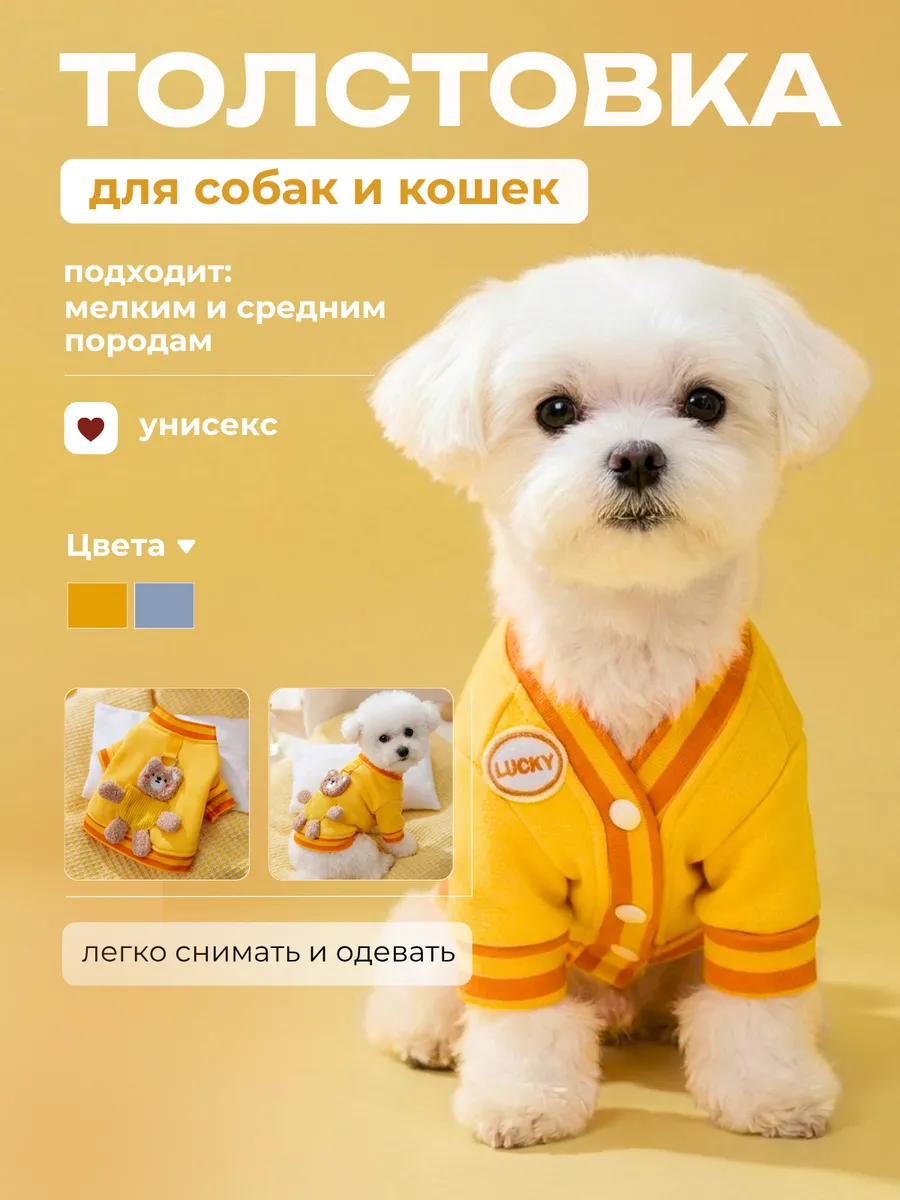 Толстовка для собак мелких и средних пород и кошек