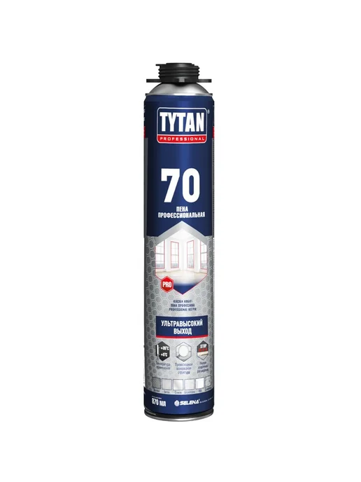 Tytan Professional Пена Монтажная Профессиональная 70 Летняя 870 мл, 1 шт, 1,74 л, 2 шт, фото 2