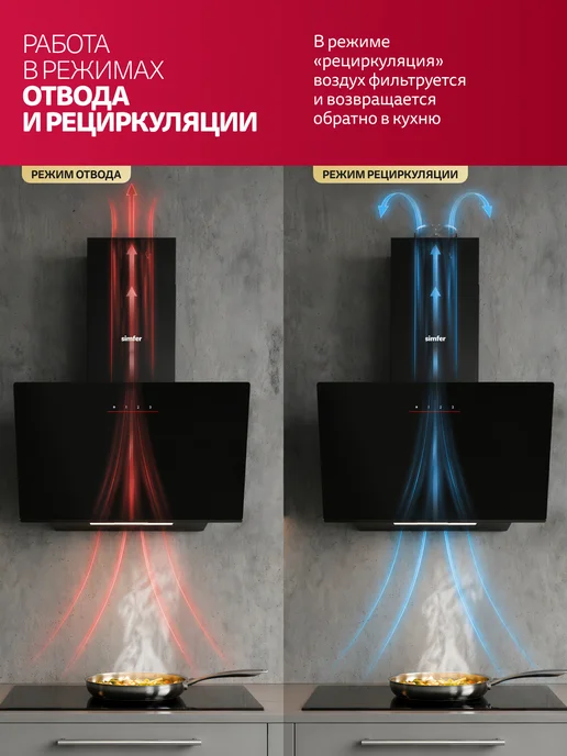 Simfer Вытяжка кухонная 60 см, черный, фото 4