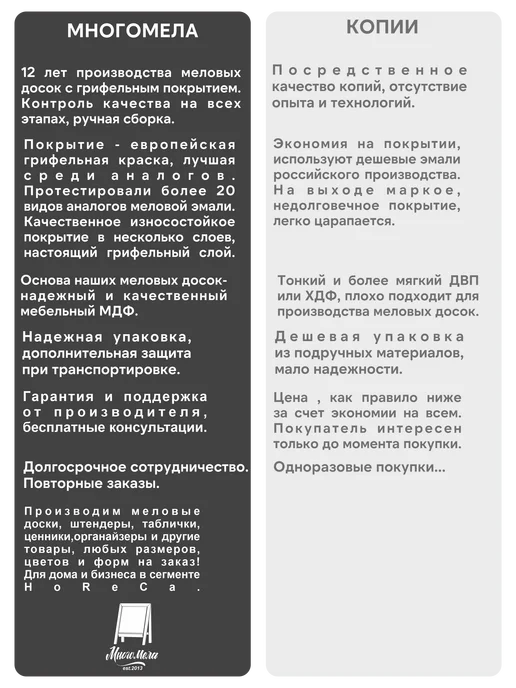 Многомела Меловая доска без рамы 40х117см, для записей,+мелки и крепеж, черный, фото 2