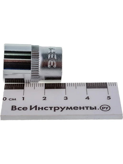 ЭВРИКА Головка торцевая 15мм 3 8" 6-гранная L 30мм, 14мм, фото 3