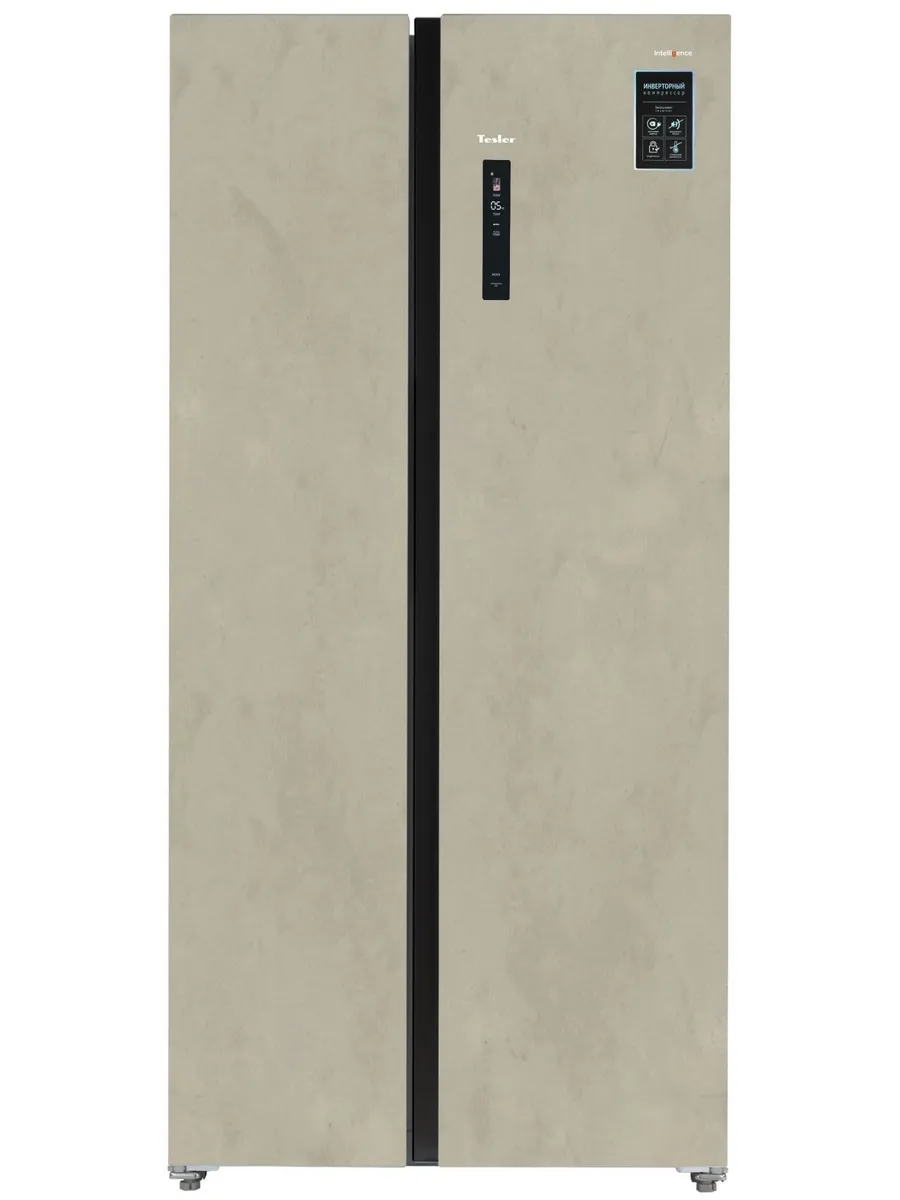 TESLER Холодильник Side-by-Side RSD-537BI MARBLE BEIGE