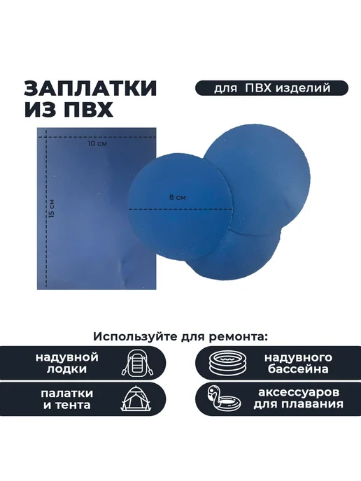 FISH RAID Заплатки ПВХ т.синие, синий