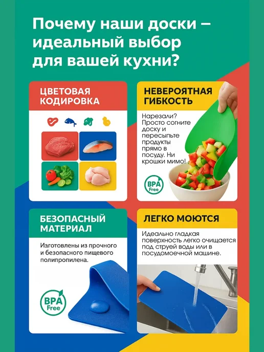 Бомани Разделочные доски набор, синий, фото 2