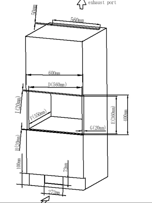 HAUSBERG Микроволновка встраиваемая 20 л, серая, 20 л, фото 5