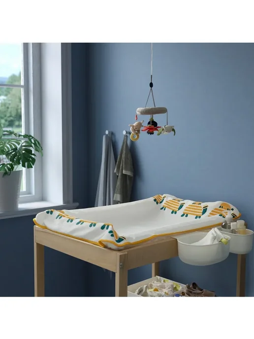 IKEA Чехол для пеленальной доски, белый, фото 4