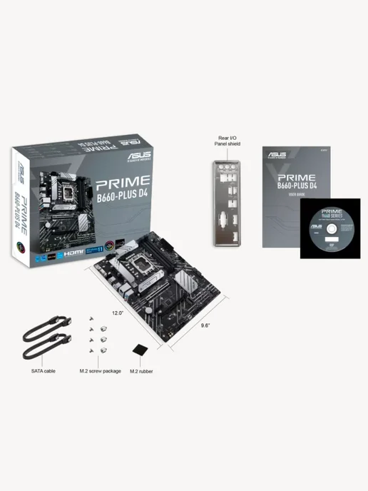 Asus Материнская плата PRIME B660-PLUS D4, LGA 1700, Intel B660, LGA1700 DDR4 ATX, фото 2