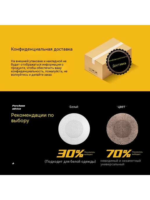 Накладки для груди Круглый 10 таблеток, вариант, фото 7