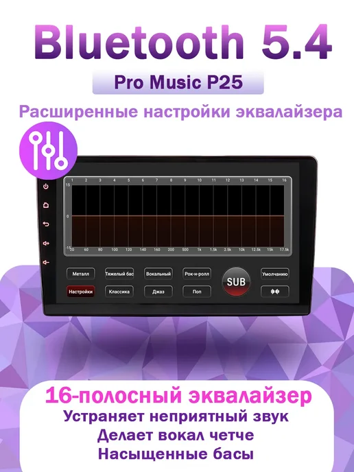 ProMusic Магнитола P25 для GAZ 3302 2003-2010 4 64, вариант, фото 5