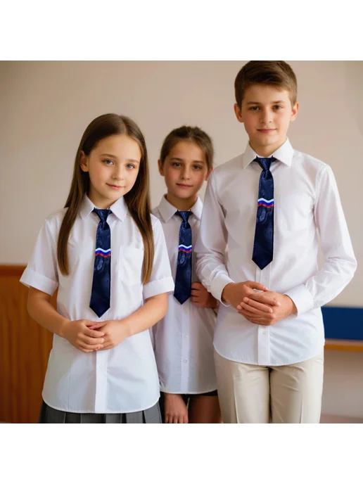 M&School Галстук для школьника, синий