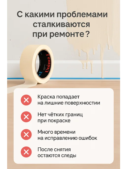 Малярный скотч, белый, фото 3