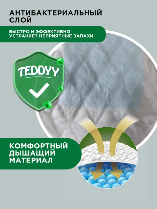 TEDDYY Подгузники трусики 3 детские EASY размер M, 108 шт, 108 шт, фото 6