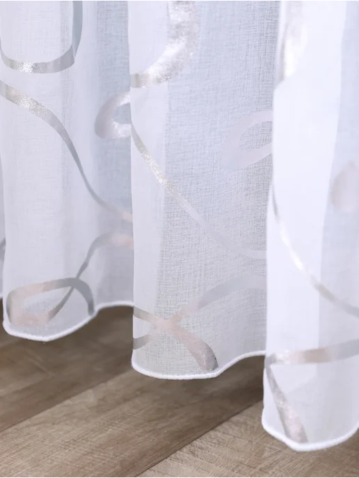 GIGA HOME Тюль под лен с утяжелителям 250*200, 250x200, фото 7