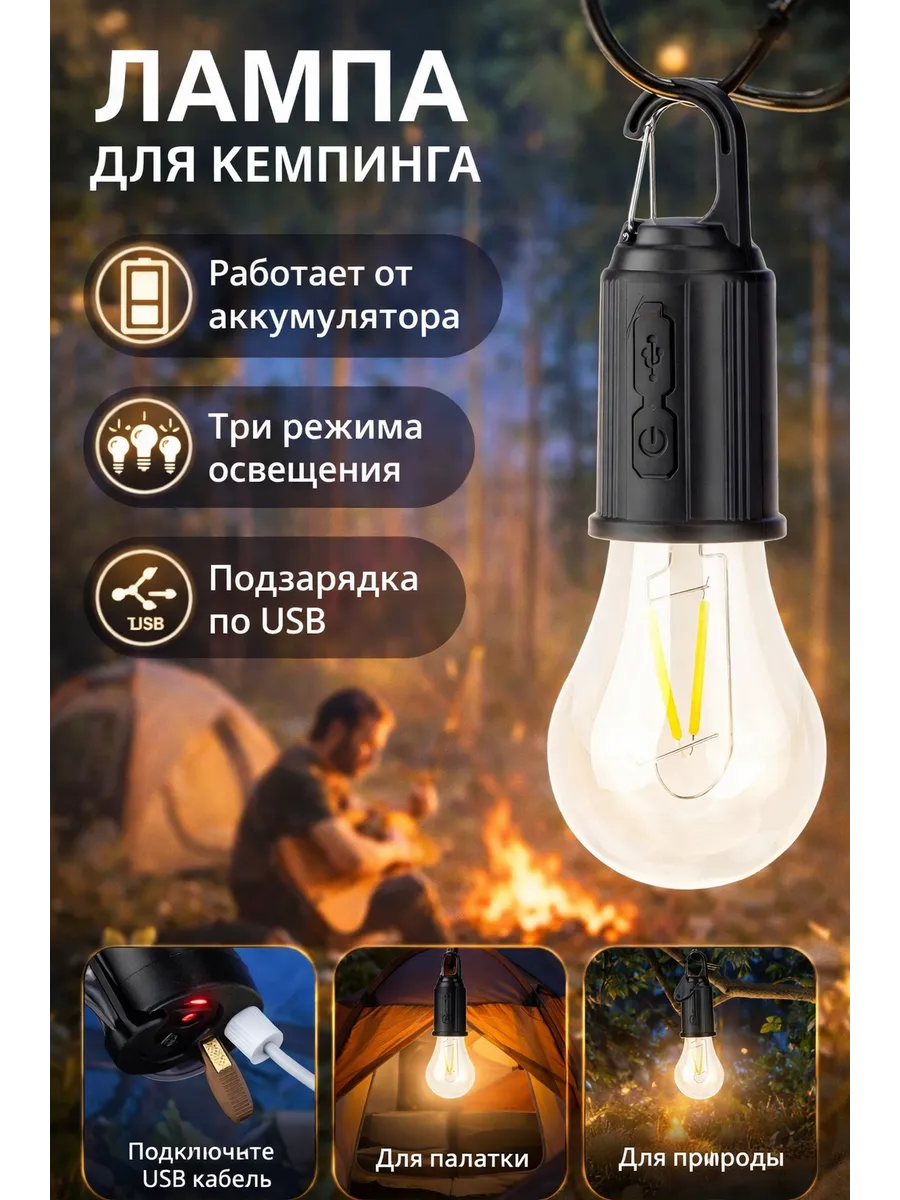 Портативная светодиодная лампа для кемпинга