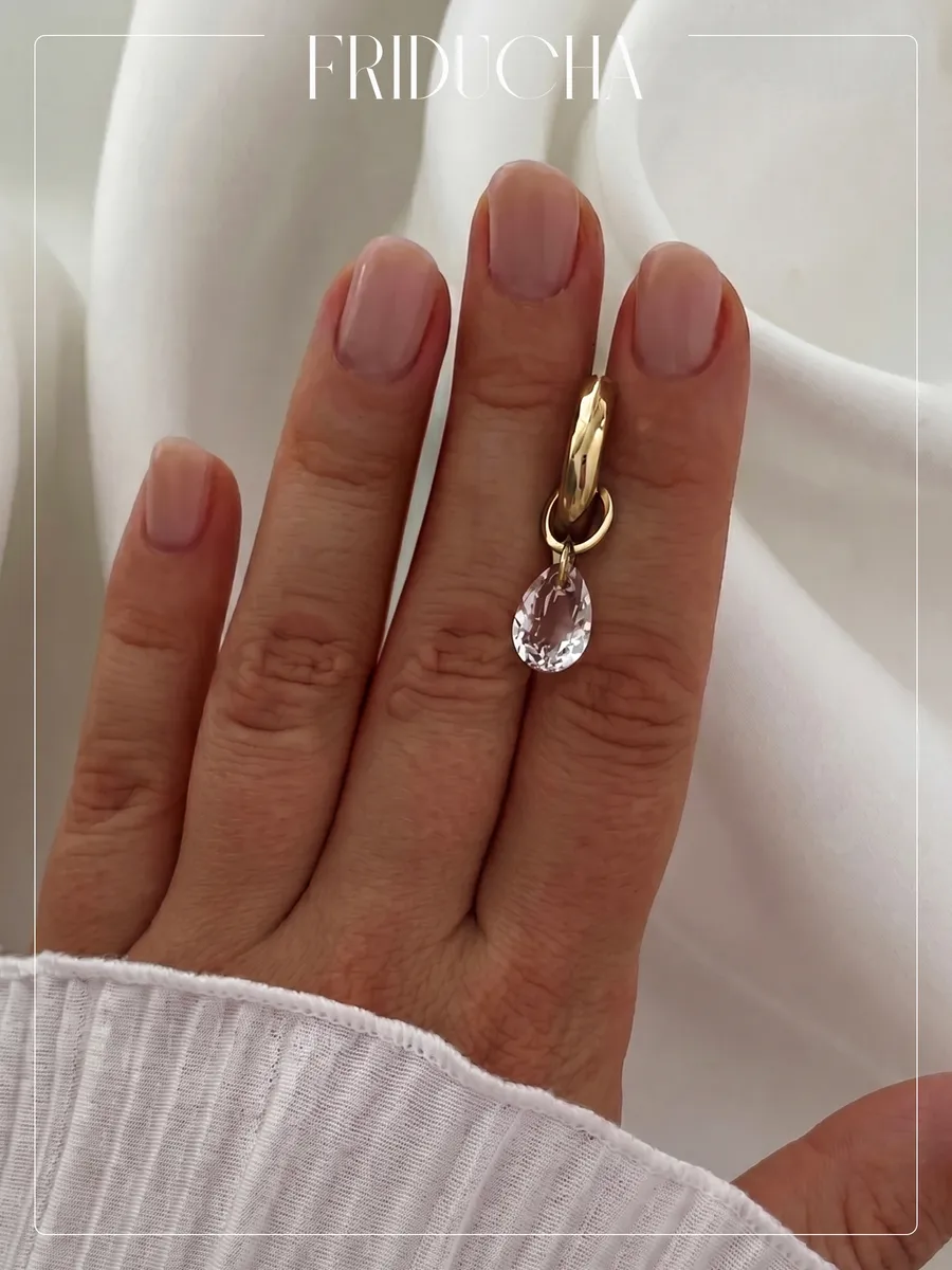 Подвеска Clara Nieve Swarovski, прозрачная, позолота