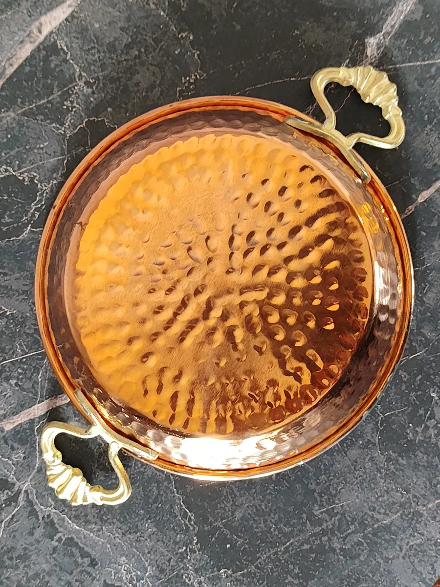 El Yapımı Bakır Tava, 18 cm 2