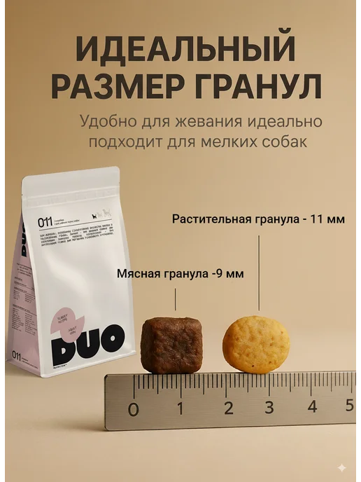 Сухой корм DUO Nutrition для собак, щенки, индейка, 1 кг, фото 8