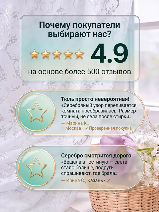 LISUM Тюль в гостиную спальню кухню зал под лен готовая 200х250, 200x250, фото 6