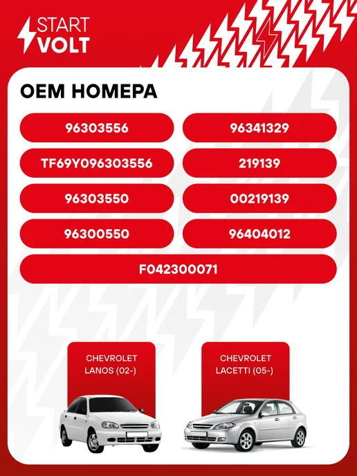 STARTVOLT Генератор для Chevrolet Lanos Lacetti, вариант, фото 2