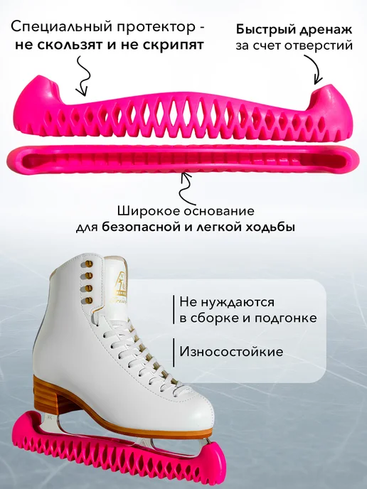 Twizzle & swizzle Чехлы для коньков защитные на лезвие, розовый, фото 2
